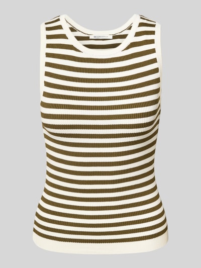 Tom Tailor Denim Slim fit tanktop van viscosemix Olijfgroen - 2