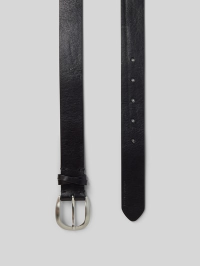 Tom Tailor Ledergürtel in unifarbenem Design Modell 'NANCY' Black 3