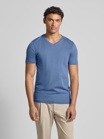 Christian Berg Men T-Shirt mit V-Ausschnitt Jeansblau 4