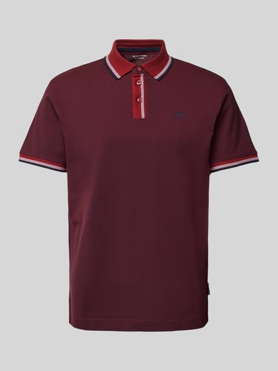 Tom Tailor Regular style poloshirt met labelprint Bordeaux - 2