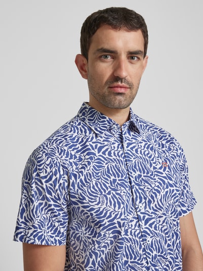 Napapijri Slim Fit Freizeithemd mit Logo-Stitching Marine 3