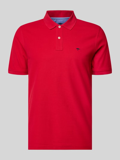 Fynch-Hatton Regular Fit Poloshirt mit Logo-Stitching Rot 2