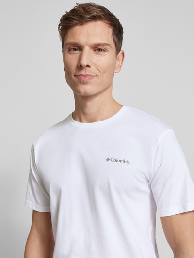 COLUMBIA T-Shirt mit Label-Stitching Weiss 3