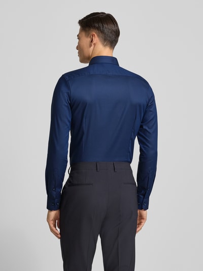 OLYMP No. Six Super Slim Fit Businesshemd aus Baumwoll-Mix Marine 5