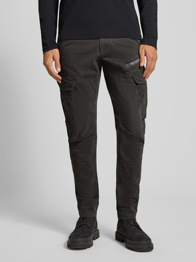 PME Legend Cargohose mit Label-Detail und Pattentaschen Modell 'Nordrop' Anthrazit 4