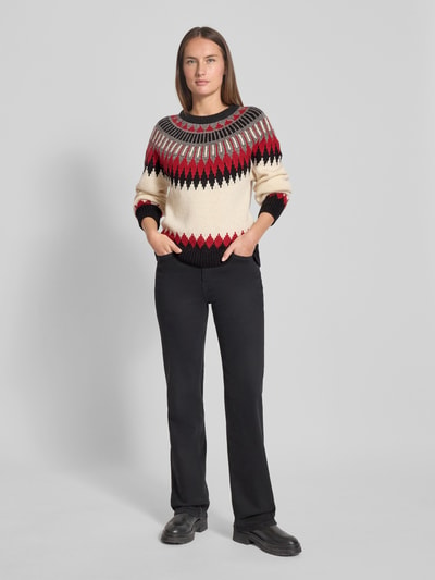 Polo Ralph Lauren Sweter z dzianiny z mieszanki wełny i kaszmiru Écru melanż 1