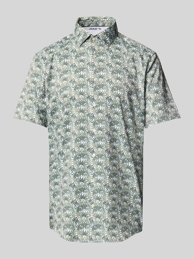 Jake*s Slim Fit Business-Hemd mit Knopfleiste Gruen 2
