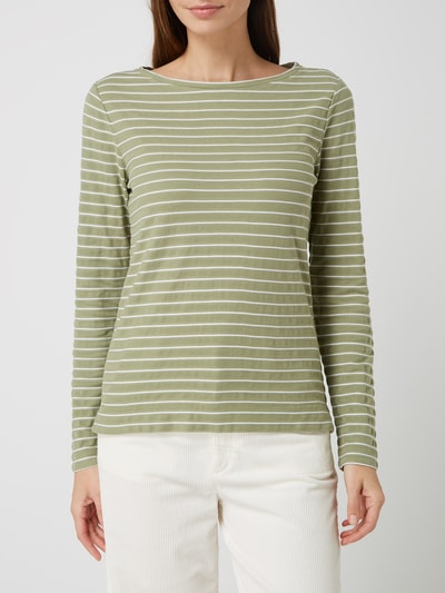 Marc O'Polo Longsleeve mit Streifenmuster Khaki 4