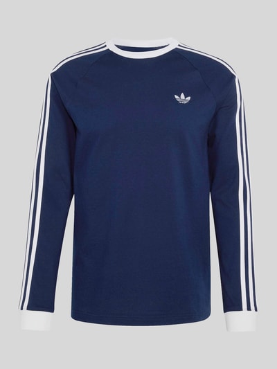 adidas Originals Regular Fit Langarmshirt aus reiner Baumwolle Marine 2