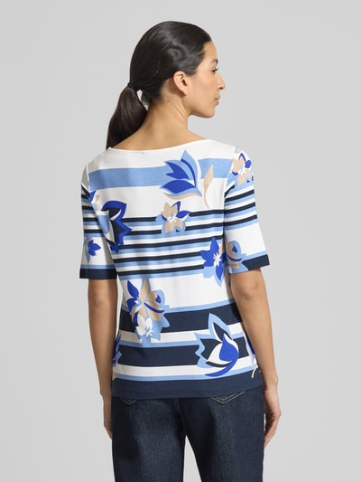 Betty Barclay T-shirt z Mieszanka wiskozy z Okrągły dekolt Granatowy 5