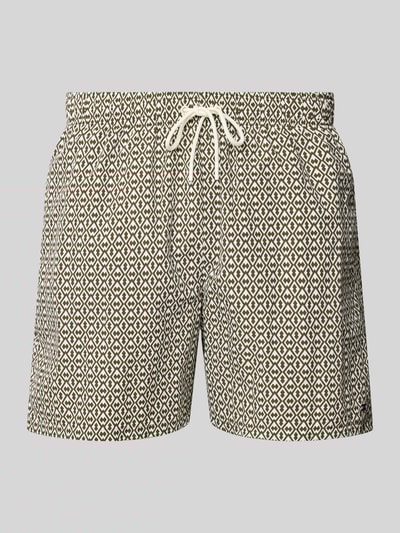 Tommy Hilfiger Regular fit zwembroek met tunnelkoord Olijfgroen - 1