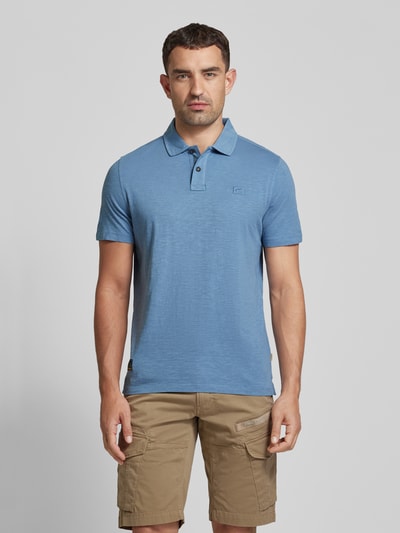 camel active Poloshirt mit Label-Stitching Hellblau 4