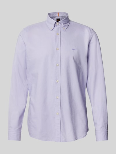 BOSS Orange Regular Fit Freizeithemd mit Button-Down-Kragen Modell 'Rickert' Flieder 2