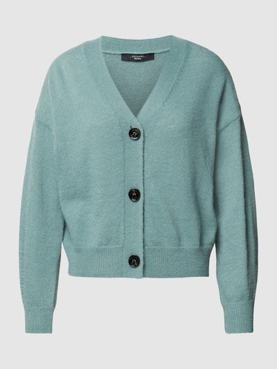 Weekend Max Mara Gebreid jack met extra brede schouders, model 'OBLIO' Mintgroen - 2