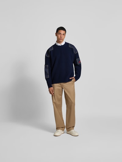 Dsquared2 Sweatshirt mit gerippten Abschlüssen Dunkelblau 1