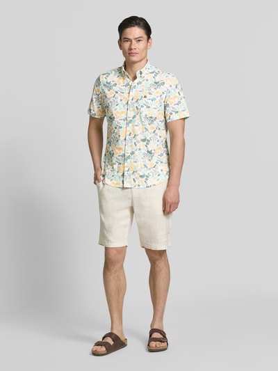 LERROS Modern Fit Freizeithemd mit Button-Down-Kragen GELB 1