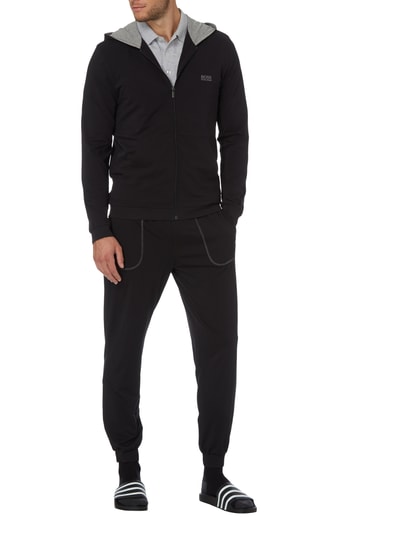 BOSS Sweatpants mit Kontrastnähten Black 1