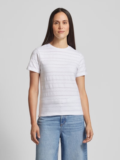 Zero T-shirt met broderie anglaise Wit - 4