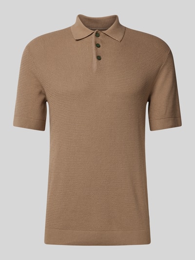 Jack & Jones Premium Regular Fit Poloshirt mit Strukturmuster Modell 'COOPER' Taupe 1