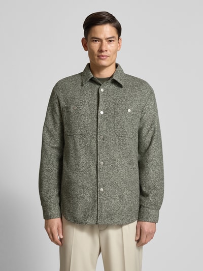 MAERZ Muenchen Overhemdjack met drukknoopsluiting Middengrijs - 4