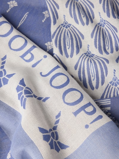 JOOP! Sjaal met franjes, model 'Alessia' Lichtblauw - 2