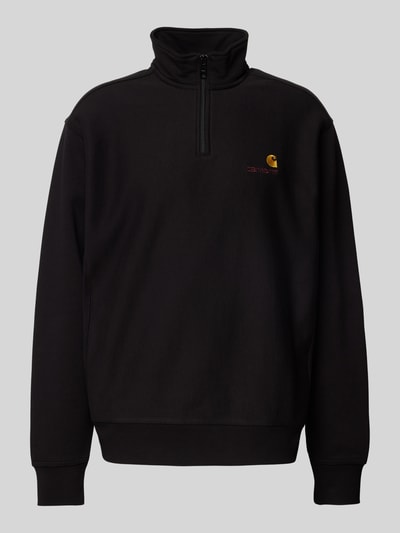 Carhartt Work In Progress Sweatshirt mit Troyer-Kragen Modell 'AMERICAN SCRIPT' Black 2