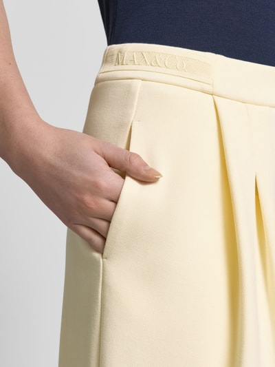 MAX&Co. spodnie o kroju regular fit o szerokości z mieszanki bawełny model 'ACANTO' Jasnożółty 3