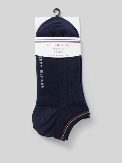 Tommy Hilfiger Sneakersocken mit Label-Print im 2er-Pack Dunkelblau 3