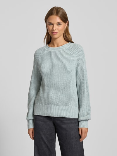 Tom Tailor Denim Sweter z dzianiny kroju regular fit z mieszanki bawełny
 Trzcinowy 4