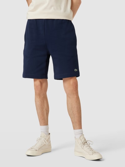 Lacoste Sweatshorts mit Label-Patch Modell 'Basic' Marine 4