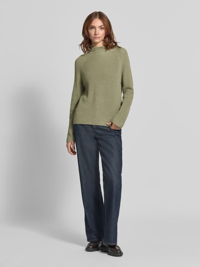 Marc O'Polo Regular fit pullover van puur katoen Rietgroen - 1