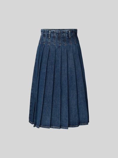Self-Portrait Jeansrock mit Reißverschluss Jeansblau 2