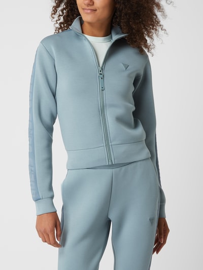 Guess Activewear Sweatjacke aus Scuba Modell 'Allie'  Petrol 4