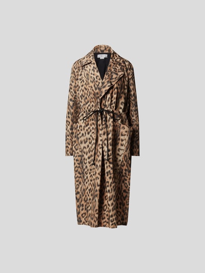 Victoria Beckham Trenchcoat mit Animal-Print Camel 2