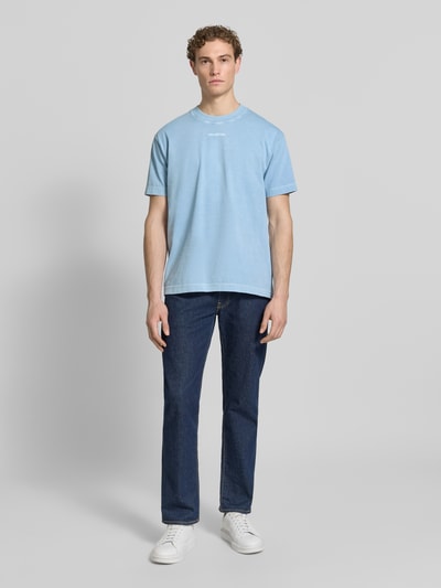 Marc O'Polo Relaxed Fit T-Shirt aus reiner Baumwolle Hellblau 1