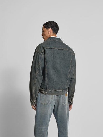 MM6 Maison Margiela Jeansjacke mit Knopfleiste Jeansblau 5
