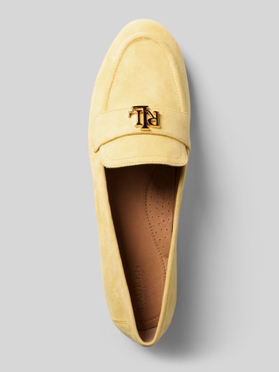 Lauren Ralph Lauren Loafersy z naturalnej skóry bydlęcej Jasnożółty 3
