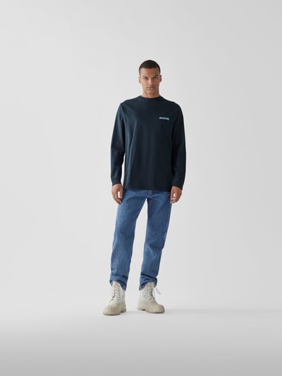 Jacquemus Longsleeve mit Label- und Backprint Dunkelblau 1