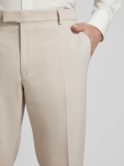 JOOP! Collection Slim fit pantalon met persplooien, model 'Blayr' Zand - 3