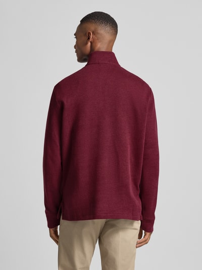 Polo Ralph Lauren Strickpullover mit Stehkragen Dunkelrot 5