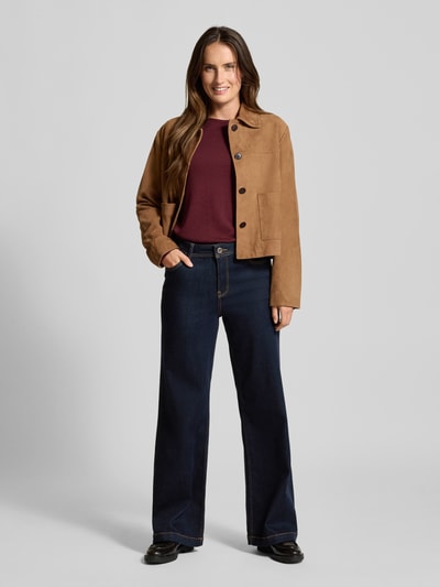 MOS MOSH Flared Cut Jeans mit Eingrifftaschen Modell 'Dara' Dunkelblau 1