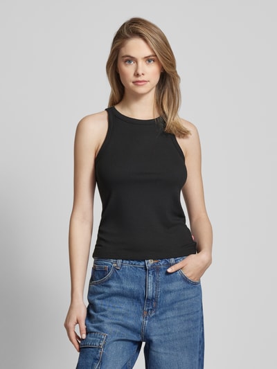 Levi's® Tanktop met fijnrib, model 'DREAMY TANK CAVIAR' Zwart - 4