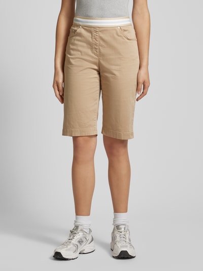 Raphaela By Brax Slim Fit Bermudas mit elastischem Bund Modell 'Pamina' Sand 4