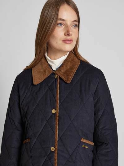 Barbour Jack met drukknoopsluiting, model 'Emilia' Marineblauw - 3