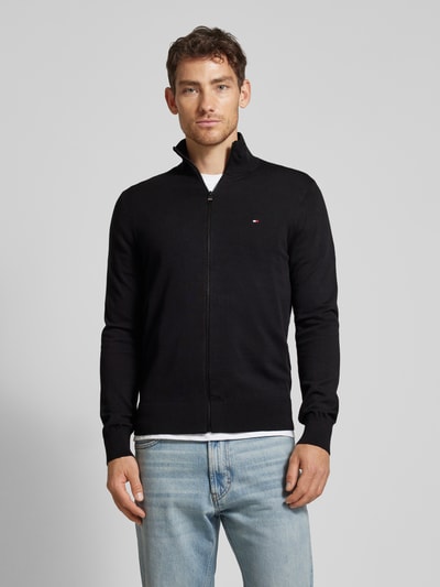 Tommy Hilfiger Strickjacke mit Label-Stitching Black 4