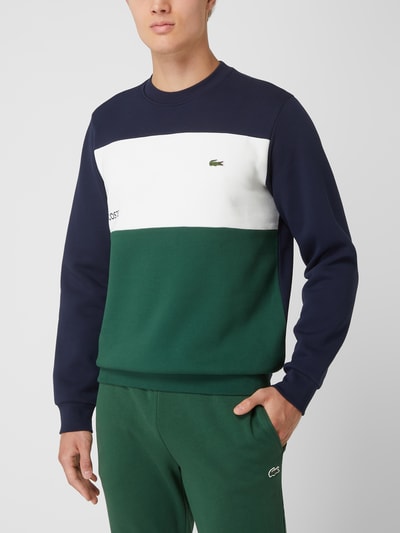 Lacoste Bluza o kroju classic fit z plakietką z logo  Granatowy 4