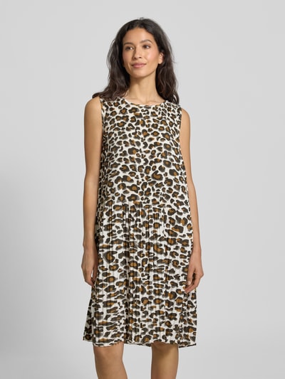 ROBE LÉGÈRE Minikleid mit Plisseefalten Sand 4