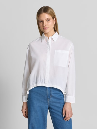 s.Oliver RED LABEL Boxy Fit Langarmbluse aus reiner Baumwolle Weiss 4