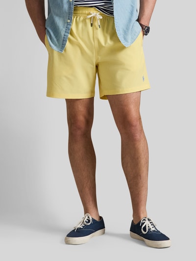 Polo Ralph Lauren Underwear Badeshorts mit Logo-Stitching Modell 'TRAVELER' GELB 4