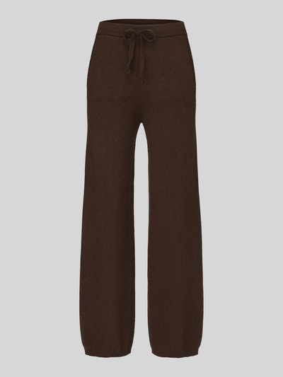 Jake*s Casual Regular Fit Weite Hose aus reinem Kaschmmir Schoko 2